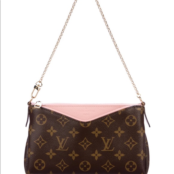 Louis Vuitton Handbags - Louis Vuitton Pink Monogram Canvas Pallas Clutch